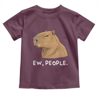 Anti Social Capybara Meme Toddler T Shirt Ew People Sarcastic Funny Introvert Gift - Wonder Print Shop
