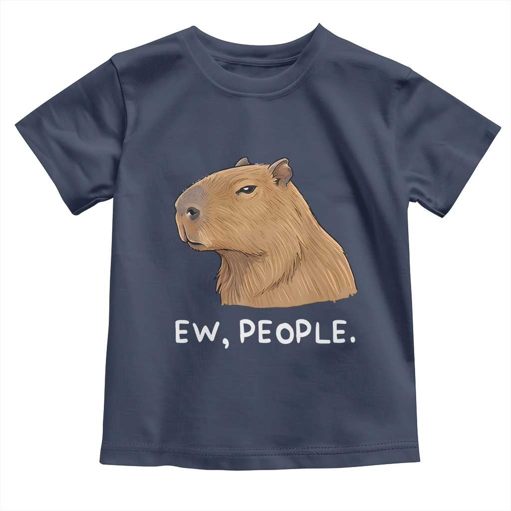 Anti Social Capybara Meme Toddler T Shirt Ew People Sarcastic Funny Introvert Gift - Wonder Print Shop