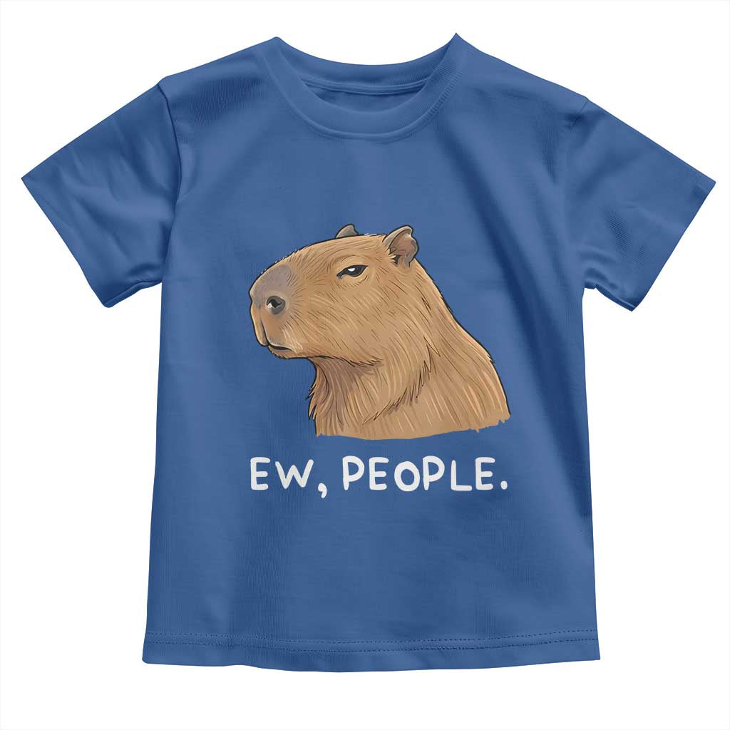 Anti Social Capybara Meme Toddler T Shirt Ew People Sarcastic Funny Introvert Gift - Wonder Print Shop