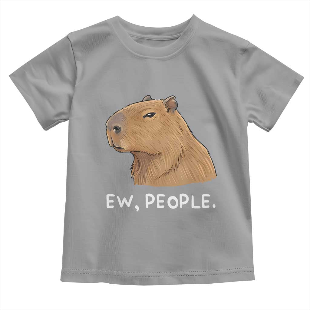 Anti Social Capybara Meme Toddler T Shirt Ew People Sarcastic Funny Introvert Gift - Wonder Print Shop