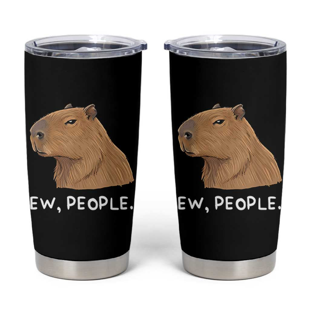 Anti Social Capybara Meme Tumbler Cup Ew People Sarcastic Funny Introvert Gift - Wonder Print Shop