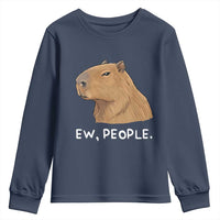 Anti Social Capybara Meme Youth Sweatshirt Ew People Sarcastic Funny Introvert Gift - Wonder Print Shop