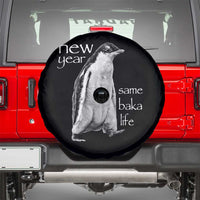 Funny New Year Same Baka Life Sarcastic Penguin Spare Tire Cover Otaku Humor Core Cringe Meme - Wonder Print Shop