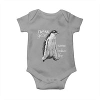 Funny New Year Same Baka Life Sarcastic Penguin Baby Onesie Otaku Humor Core Cringe Meme - Wonder Print Shop