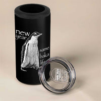 Funny New Year Same Baka Life Sarcastic Penguin 4 in 1 Can Cooler Tumbler Otaku Humor Core Cringe Meme - Wonder Print Shop