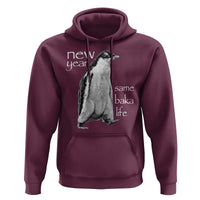 Funny New Year Same Baka Life Sarcastic Penguin Hoodie Otaku Humor Core Cringe Meme - Wonder Print Shop
