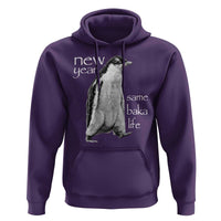 Funny New Year Same Baka Life Sarcastic Penguin Hoodie Otaku Humor Core Cringe Meme - Wonder Print Shop