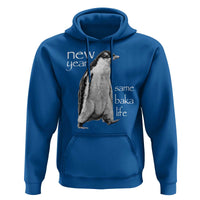 Funny New Year Same Baka Life Sarcastic Penguin Hoodie Otaku Humor Core Cringe Meme - Wonder Print Shop