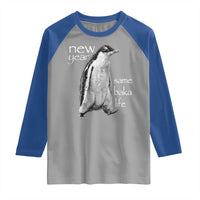 Funny New Year Same Baka Life Sarcastic Penguin Raglan Shirt Otaku Humor Core Cringe Meme - Wonder Print Shop