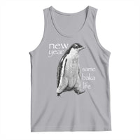 Funny New Year Same Baka Life Sarcastic Penguin Tank Top Otaku Humor Core Cringe Meme - Wonder Print Shop