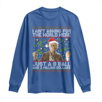 Funny Billy Wish Meme Just A 8 Ball and 2 Million Dollars Long Sleeve Shirt Baby Uncle Ain't Asking for The World - Wonder Print Shop