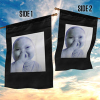 Funny Tuff Baby Giggling Meme Garden Flag Viral AI Niche Baby Holding Laugh Photo - Wonder Print Shop