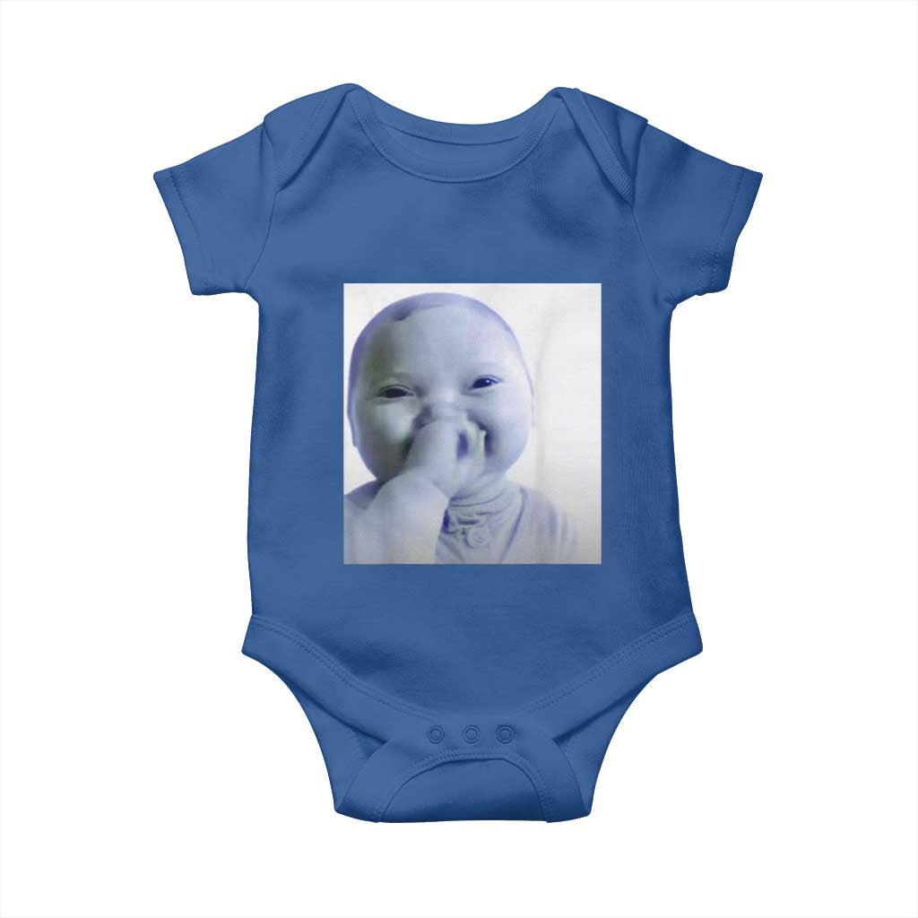 Funny Tuff Baby Giggling Meme Baby Onesie Viral AI Niche Baby Holding Laugh Photo - Wonder Print Shop