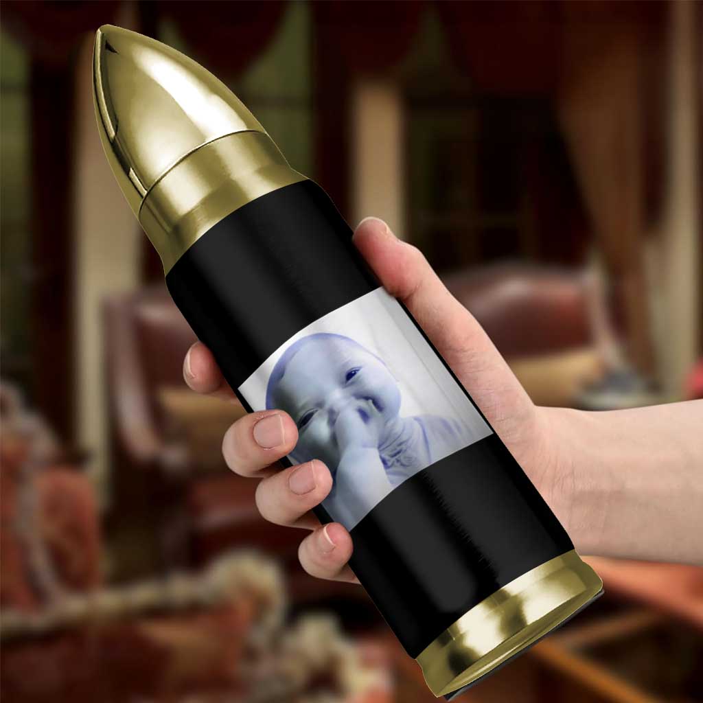 Funny Tuff Baby Giggling Meme Bullet Tumbler Viral AI Niche Baby Holding Laugh Photo - Wonder Print Shop