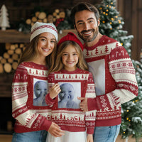 Funny Tuff Baby Giggling Meme Ugly Christmas Sweater Viral AI Niche Baby Holding Laugh Photo - Wonder Print Shop
