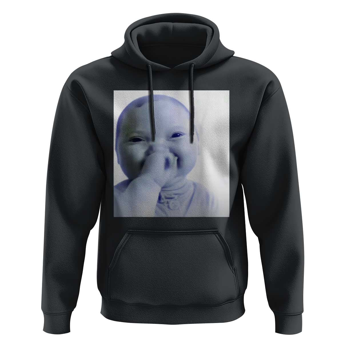 Funny Tuff Baby Giggling Meme Hoodie Viral AI Niche Baby Holding Laugh Photo - Wonder Print Shop