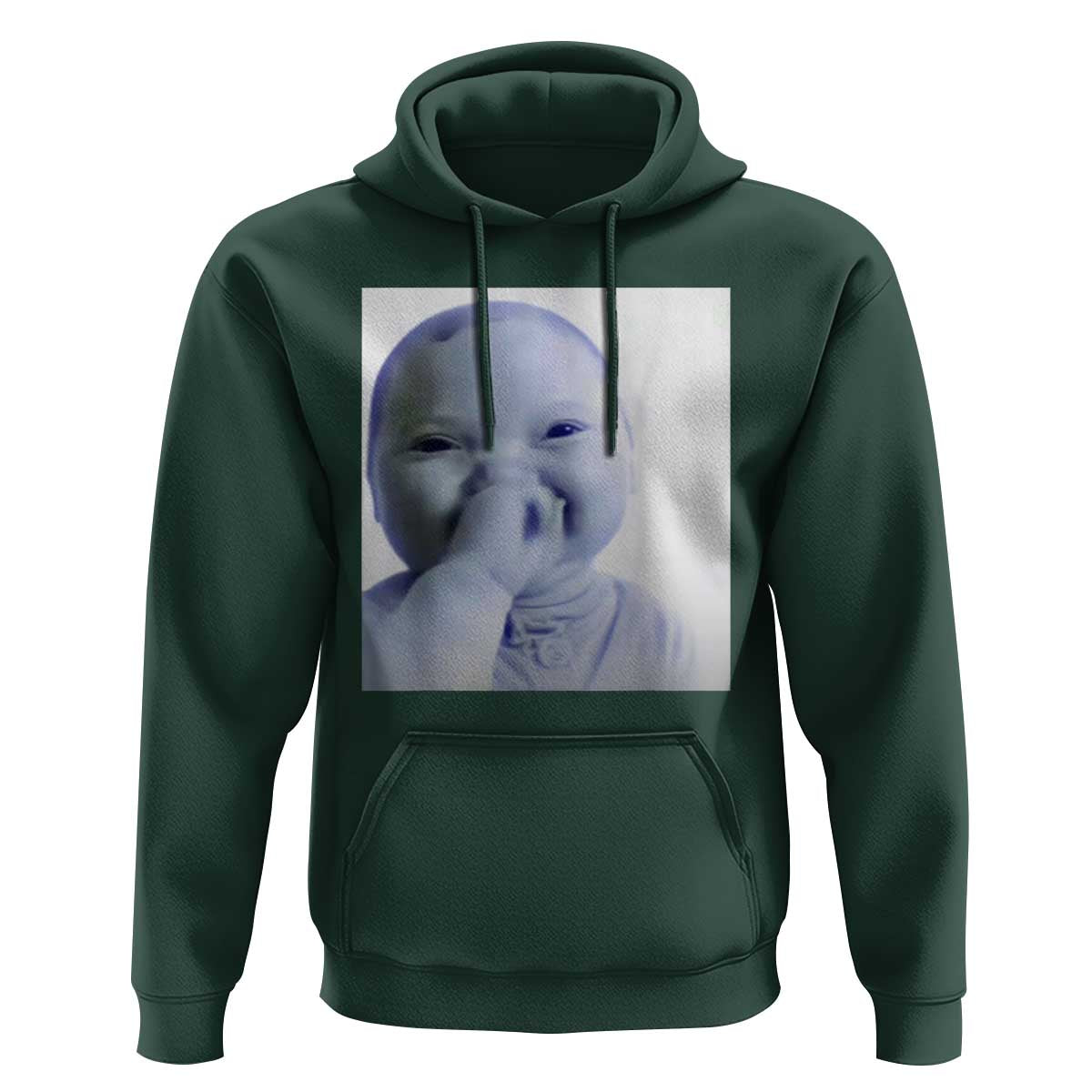 Funny Tuff Baby Giggling Meme Hoodie Viral AI Niche Baby Holding Laugh Photo - Wonder Print Shop