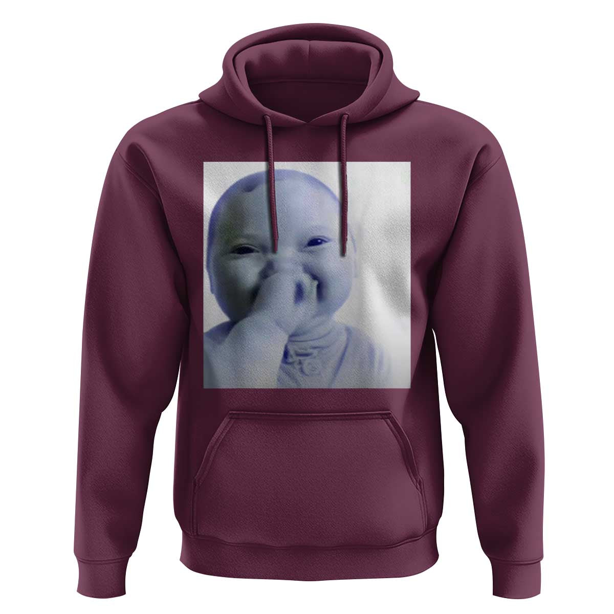 Funny Tuff Baby Giggling Meme Hoodie Viral AI Niche Baby Holding Laugh Photo - Wonder Print Shop