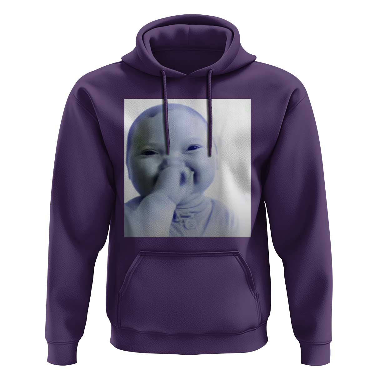 Funny Tuff Baby Giggling Meme Hoodie Viral AI Niche Baby Holding Laugh Photo - Wonder Print Shop