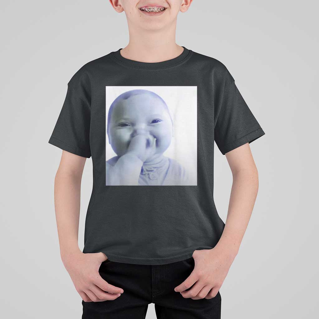 Funny Tuff Baby Giggling Meme T Shirt For Kid Viral AI Niche Baby Holding Laugh Photo - Wonder Print Shop