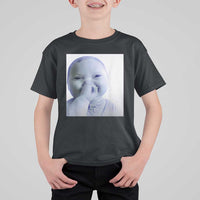 Funny Tuff Baby Giggling Meme T Shirt For Kid Viral AI Niche Baby Holding Laugh Photo - Wonder Print Shop