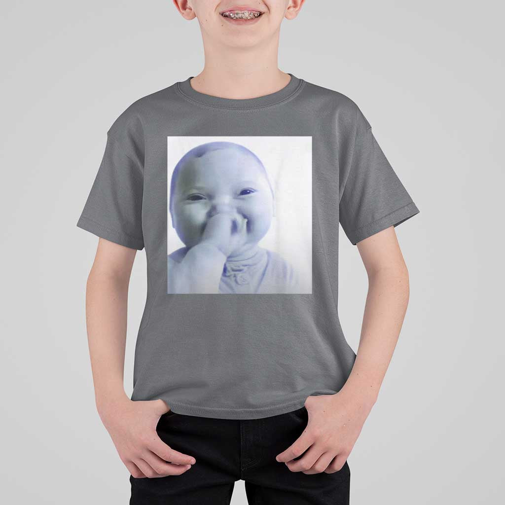 Funny Tuff Baby Giggling Meme T Shirt For Kid Viral AI Niche Baby Holding Laugh Photo - Wonder Print Shop
