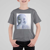 Funny Tuff Baby Giggling Meme T Shirt For Kid Viral AI Niche Baby Holding Laugh Photo - Wonder Print Shop