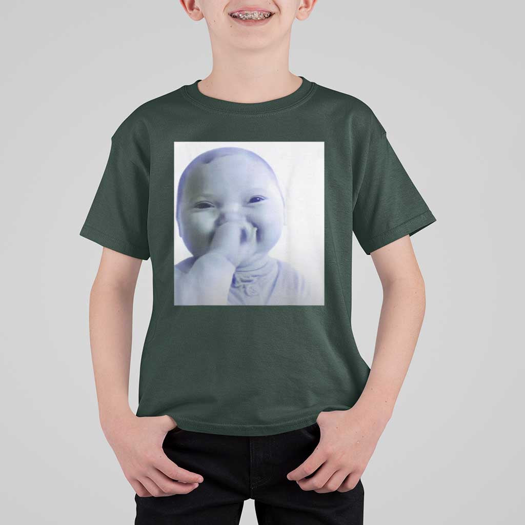 Funny Tuff Baby Giggling Meme T Shirt For Kid Viral AI Niche Baby Holding Laugh Photo - Wonder Print Shop