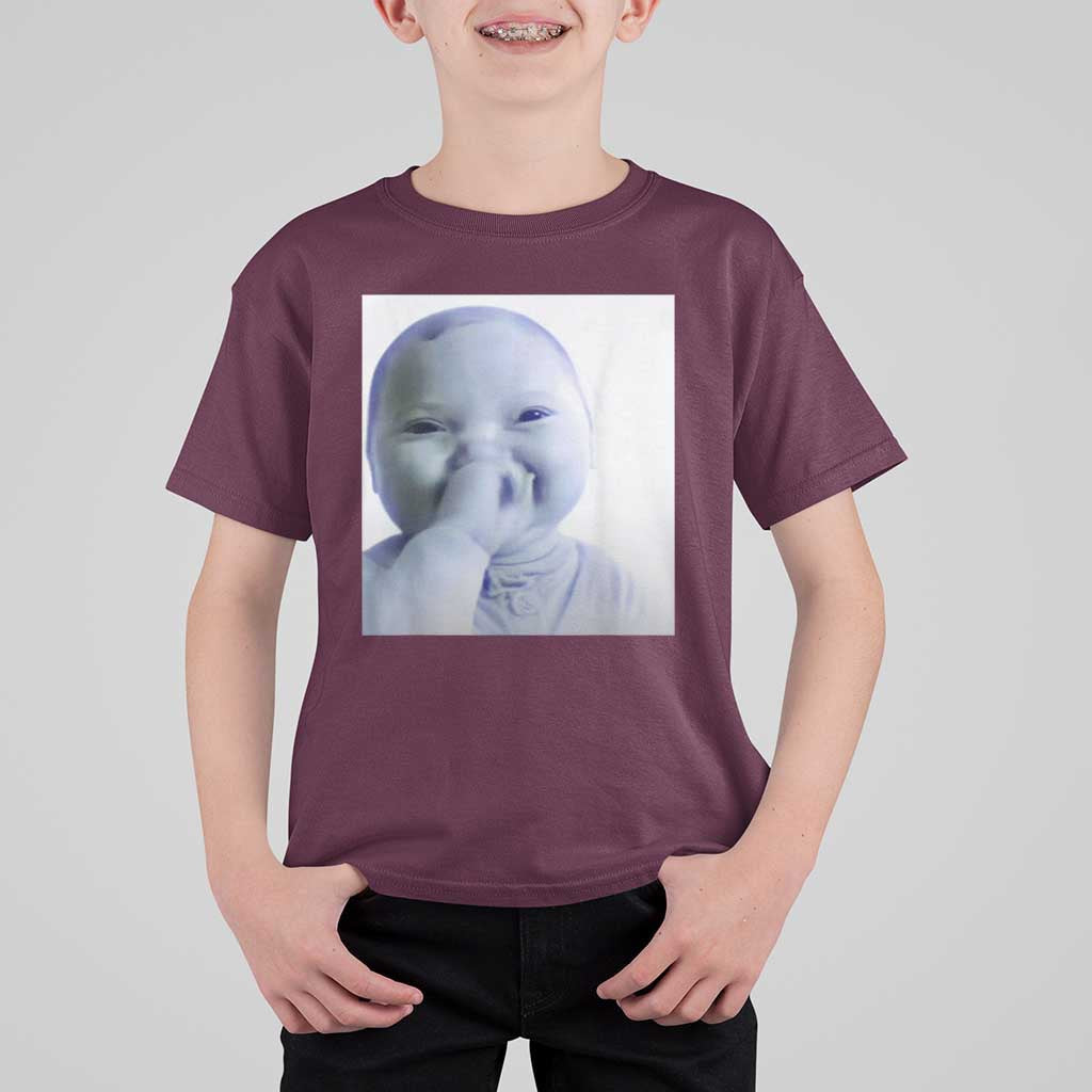 Funny Tuff Baby Giggling Meme T Shirt For Kid Viral AI Niche Baby Holding Laugh Photo - Wonder Print Shop