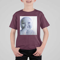 Funny Tuff Baby Giggling Meme T Shirt For Kid Viral AI Niche Baby Holding Laugh Photo - Wonder Print Shop