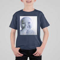 Funny Tuff Baby Giggling Meme T Shirt For Kid Viral AI Niche Baby Holding Laugh Photo - Wonder Print Shop