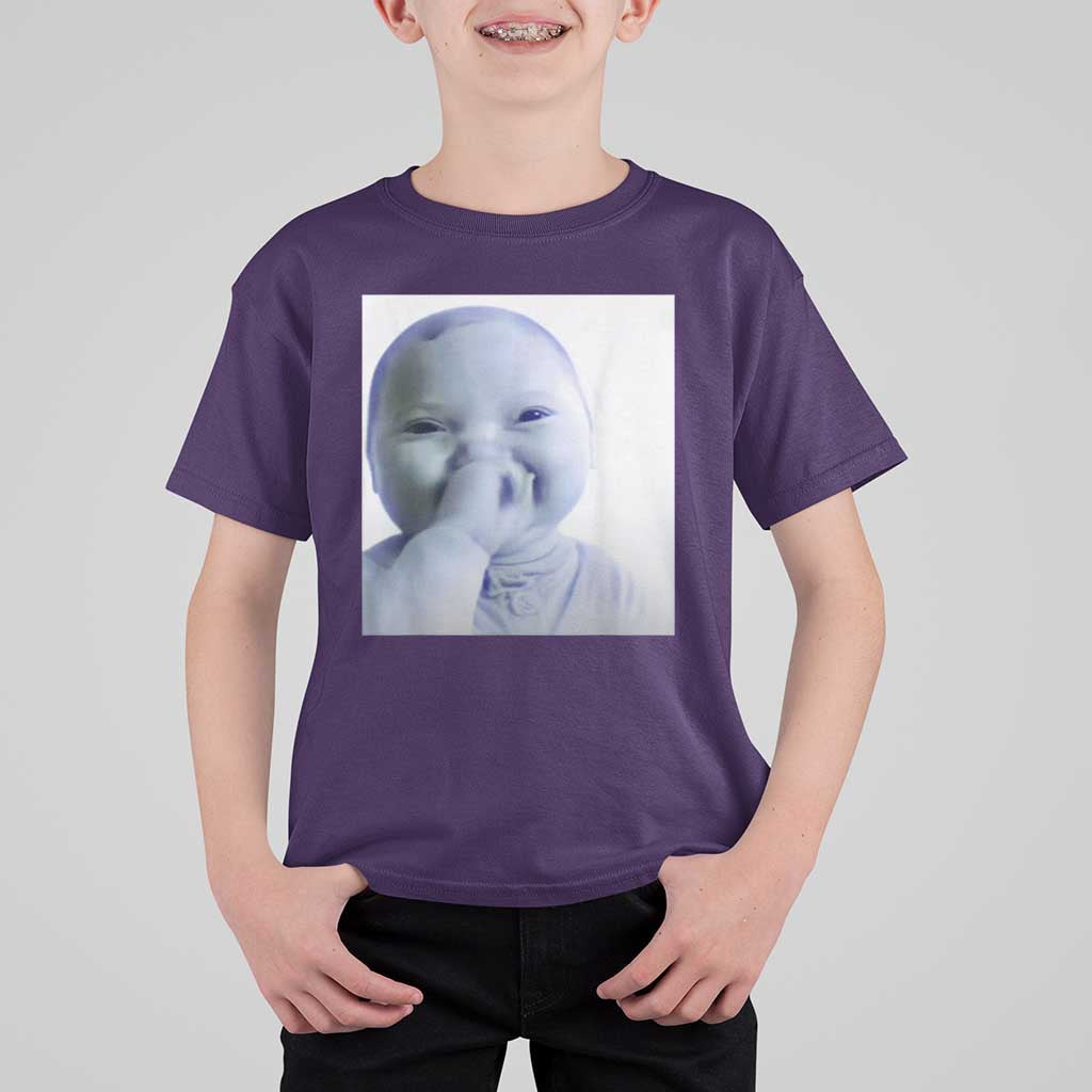 Funny Tuff Baby Giggling Meme T Shirt For Kid Viral AI Niche Baby Holding Laugh Photo - Wonder Print Shop