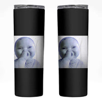 Funny Tuff Baby Giggling Meme Skinny Tumbler Viral AI Niche Baby Holding Laugh Photo - Wonder Print Shop