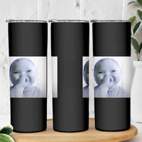 Funny Tuff Baby Giggling Meme Skinny Tumbler Viral AI Niche Baby Holding Laugh Photo - Wonder Print Shop