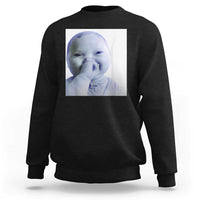 Funny Tuff Baby Giggling Meme Sweatshirt Viral AI Niche Baby Holding Laugh Photo - Wonder Print Shop