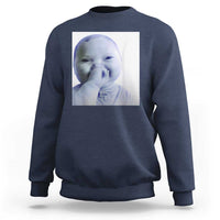 Funny Tuff Baby Giggling Meme Sweatshirt Viral AI Niche Baby Holding Laugh Photo - Wonder Print Shop