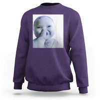 Funny Tuff Baby Giggling Meme Sweatshirt Viral AI Niche Baby Holding Laugh Photo - Wonder Print Shop
