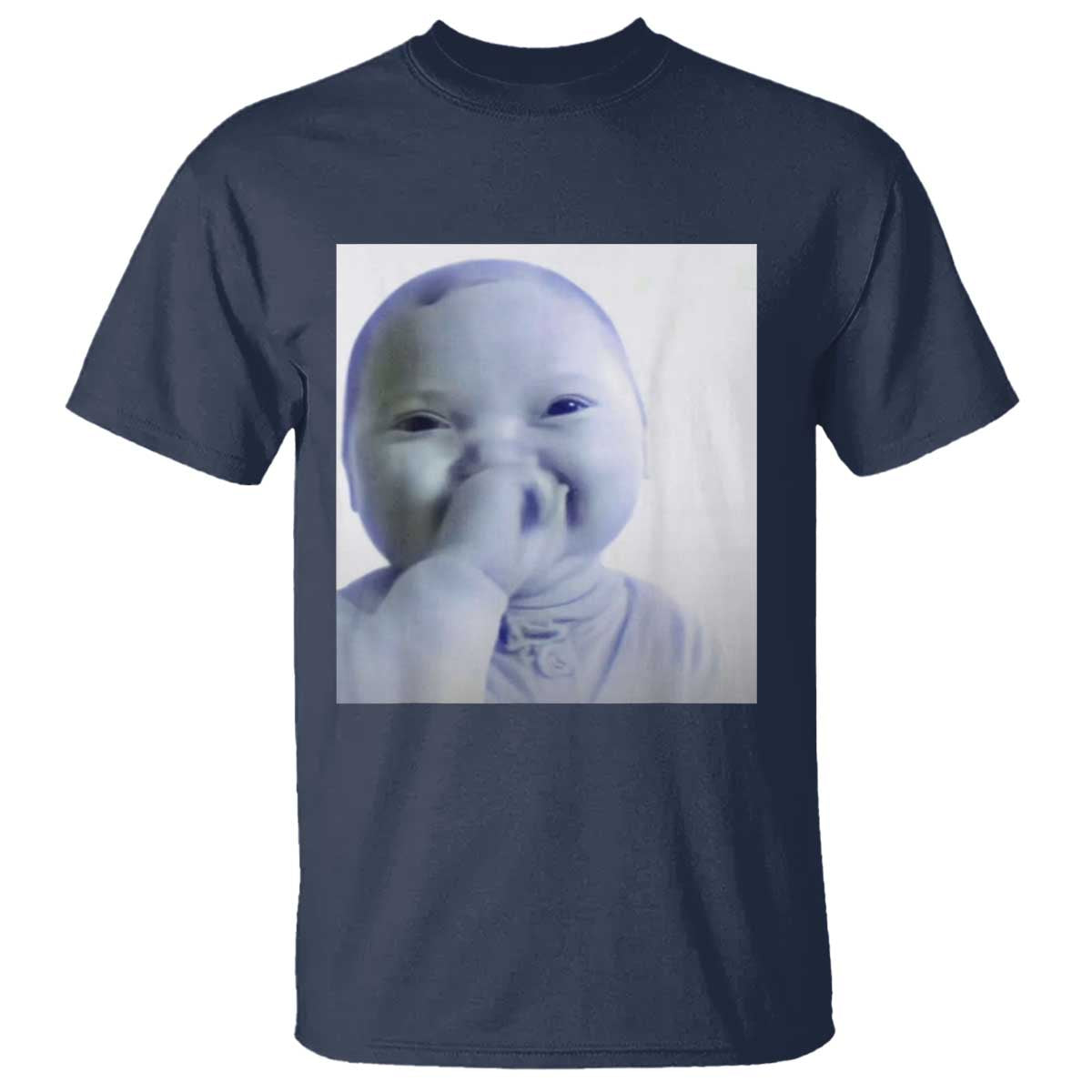 Funny Tuff Baby Giggling Meme T Shirt Viral AI Niche Baby Holding Laugh Photo - Wonder Print Shop