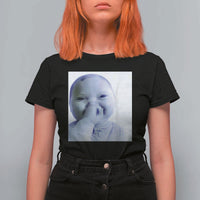 Funny Tuff Baby Giggling Meme T Shirt For Women Viral AI Niche Baby Holding Laugh Photo - Wonder Print Shop