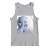 Funny Tuff Baby Giggling Meme Tank Top Viral AI Niche Baby Holding Laugh Photo - Wonder Print Shop