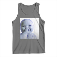 Funny Tuff Baby Giggling Meme Tank Top Viral AI Niche Baby Holding Laugh Photo - Wonder Print Shop