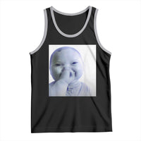 Funny Tuff Baby Giggling Meme Tank Top Viral AI Niche Baby Holding Laugh Photo - Wonder Print Shop