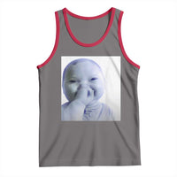 Funny Tuff Baby Giggling Meme Tank Top Viral AI Niche Baby Holding Laugh Photo - Wonder Print Shop