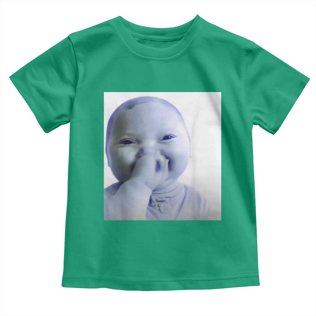 Funny Tuff Baby Giggling Meme Toddler T Shirt Viral AI Niche Baby Holding Laugh Photo - Wonder Print Shop