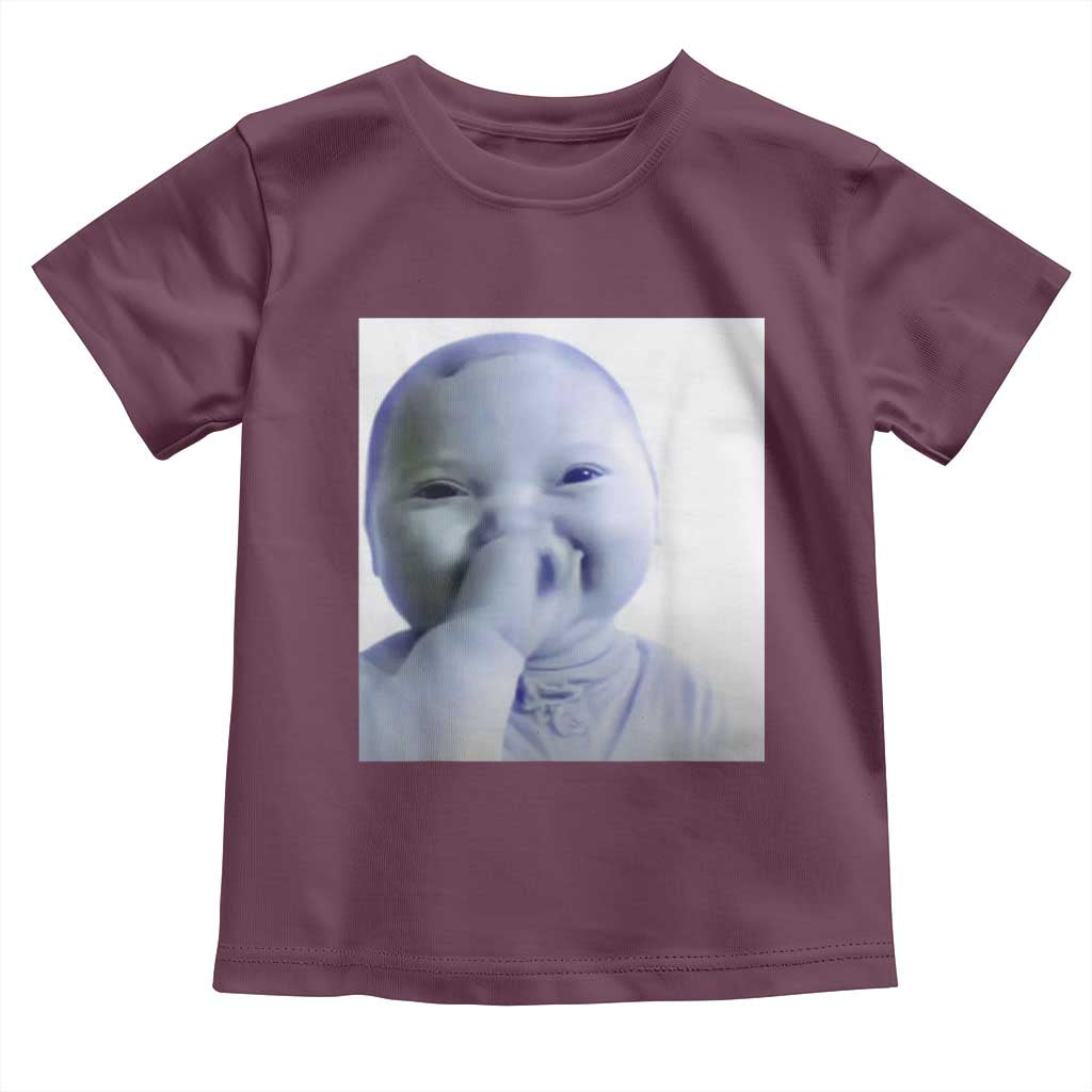 Funny Tuff Baby Giggling Meme Toddler T Shirt Viral AI Niche Baby Holding Laugh Photo - Wonder Print Shop