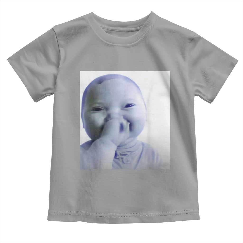 Funny Tuff Baby Giggling Meme Toddler T Shirt Viral AI Niche Baby Holding Laugh Photo - Wonder Print Shop