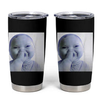 Funny Tuff Baby Giggling Meme Tumbler Cup Viral AI Niche Baby Holding Laugh Photo - Wonder Print Shop
