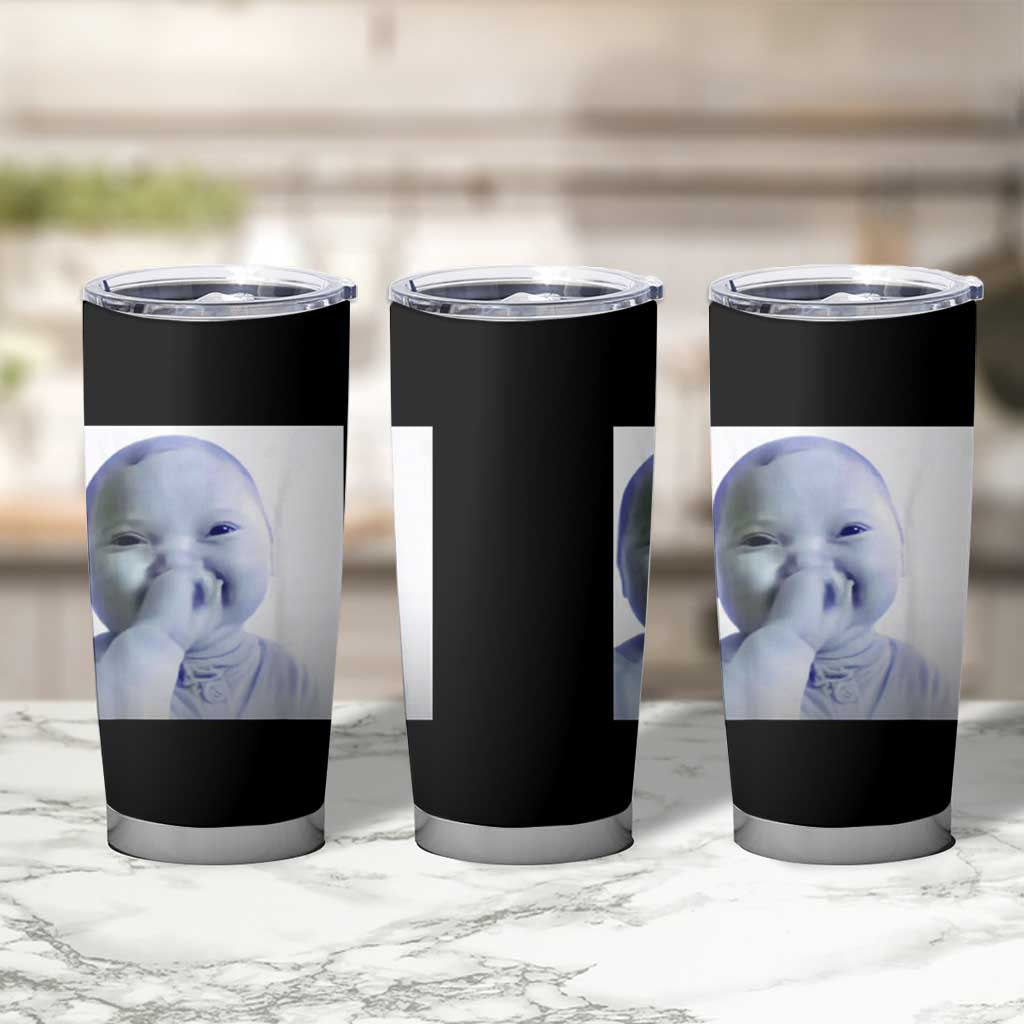 Funny Tuff Baby Giggling Meme Tumbler Cup Viral AI Niche Baby Holding Laugh Photo - Wonder Print Shop