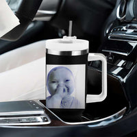 Funny Tuff Baby Giggling Meme Tumbler With Handle Viral AI Niche Baby Holding Laugh Photo - Wonder Print Shop