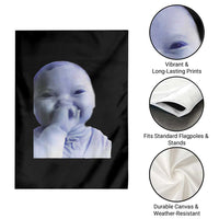 Funny Tuff Baby Giggling Meme Garden Flag Viral AI Niche Baby Holding Laugh Face - Wonder Print Shop